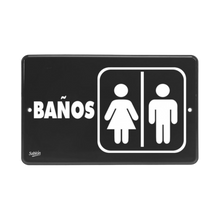 Cargar imagen en el visor de la galería, SEÑAL BAÑOS 22.8x15.2
