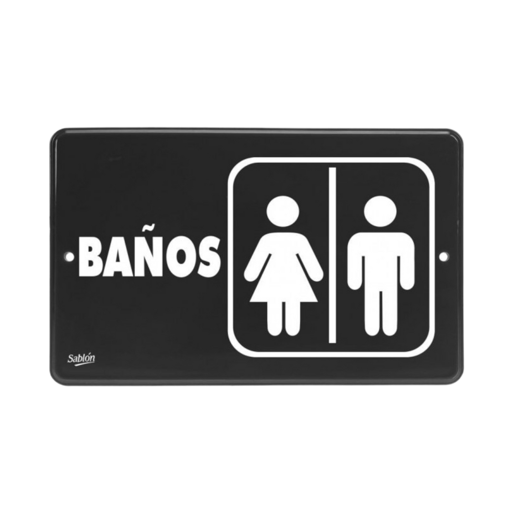 SEÑAL BAÑOS 22.8x15.2