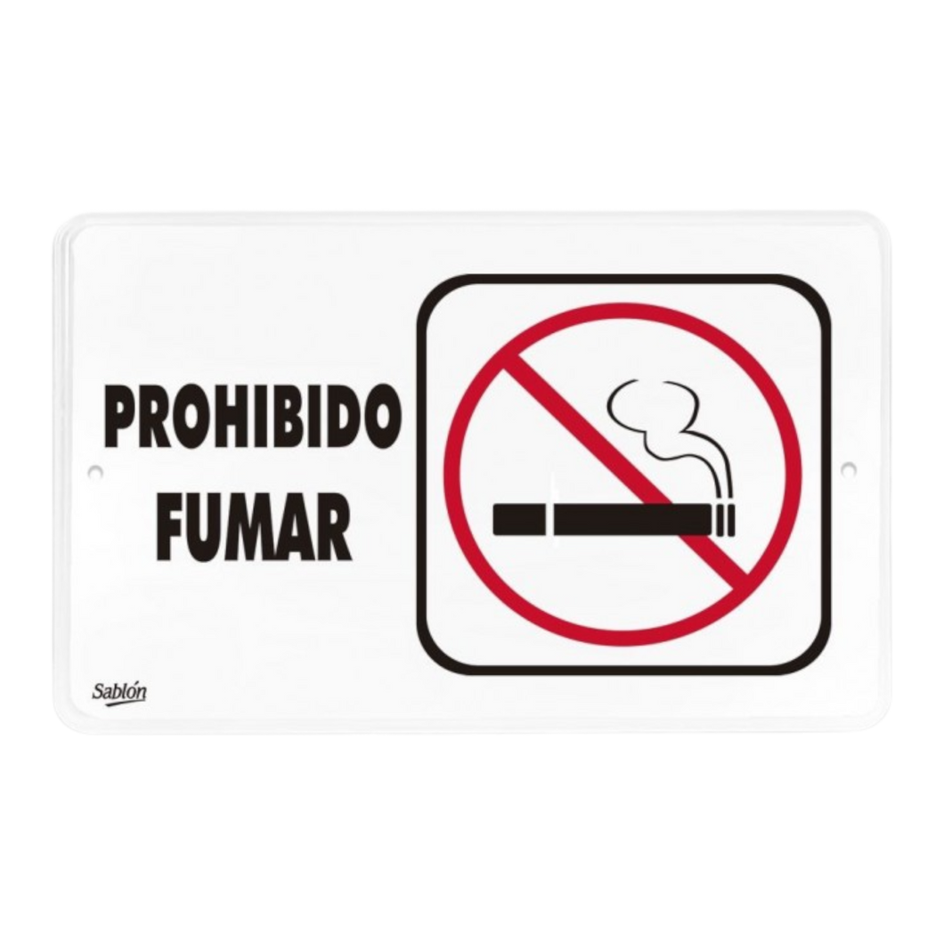 SEÑAL PROHIBIDO FUMAR 22.8x15.2